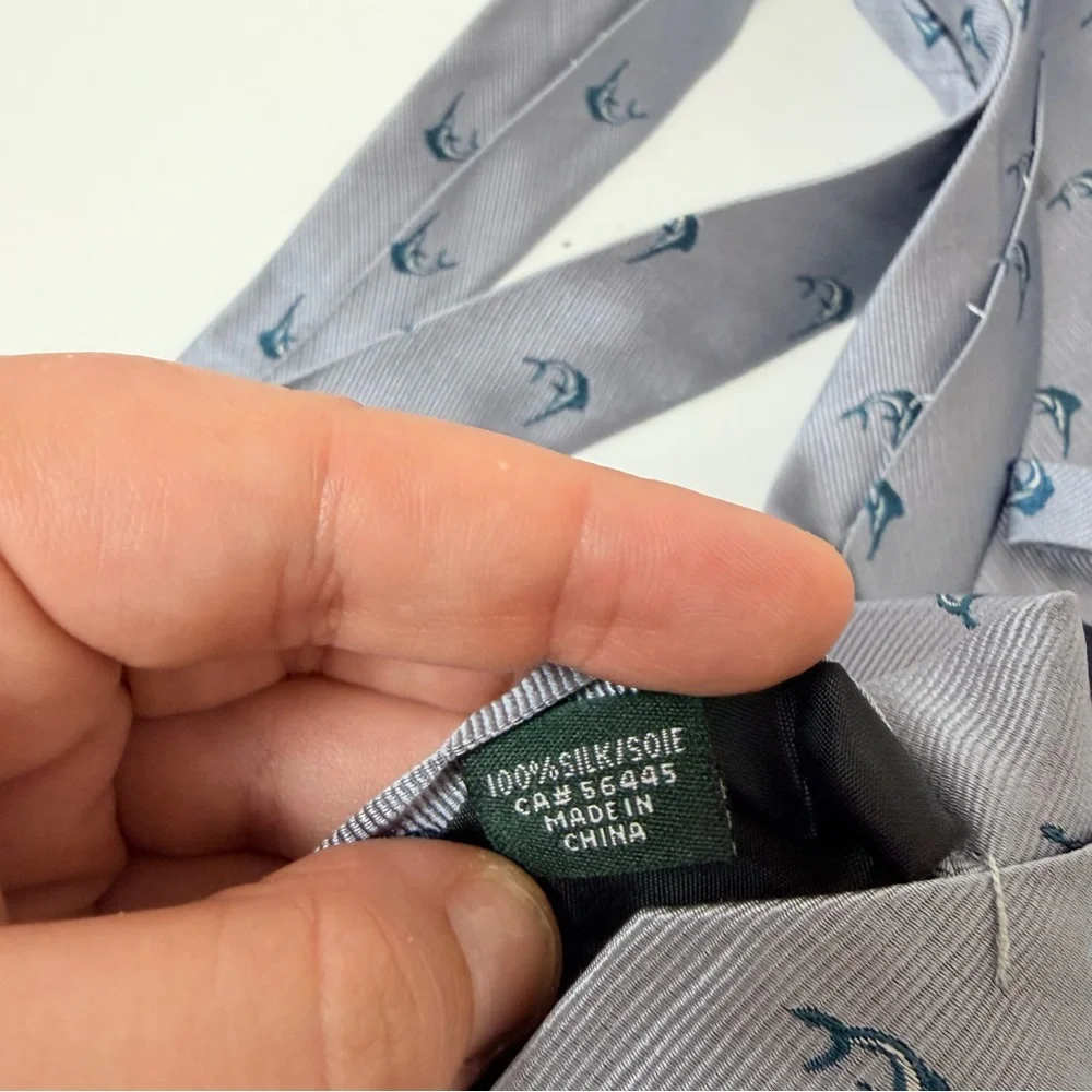 J. Crew The Silk‎ Tie Gray Swordfish 100% Silk Tie